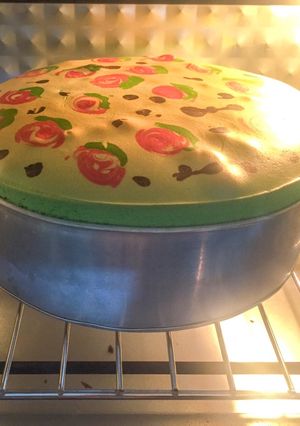 Foto resep Bolu pandan lukis empuk jelita cake
