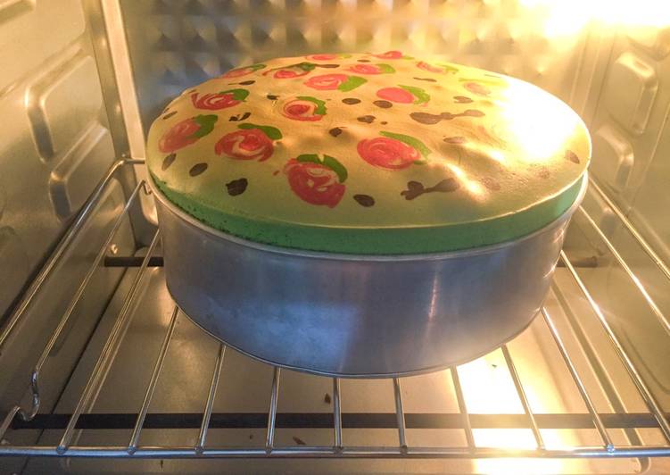 Resep Bolu pandan lukis empuk yang Bikin Ngiler