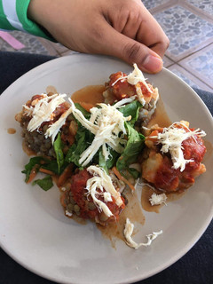 Una foto de Bolitas de papa y lenteja