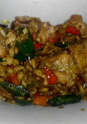 Foto resep Orak arik ikan asin cabe ijo