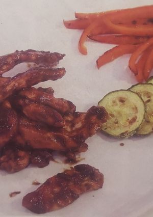 Una foto de Palitos de pollo a la Barbacoa