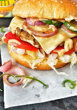 A picture of Beef burger.
