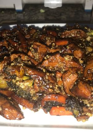 Una foto de Cerdo teriyaki