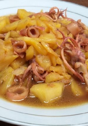 Foto resep Nanas Tumis Cumi Asin