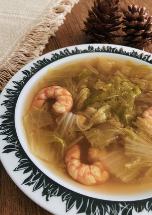 Une photo de Bouillon crevette et gingembre