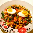 Garbanzos con verdura y huevo - tupper