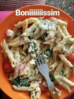 Una foto de Pasta integral a lo pizza