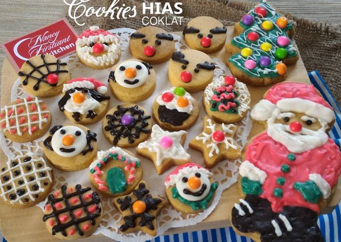 Cookies Hias Coklat Leleh foto resep utama