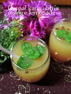 A picture of Orange lemonade 🍊🍋.