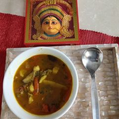A picture of Bengali curry- Rosha/Bengali vegetable Stew.