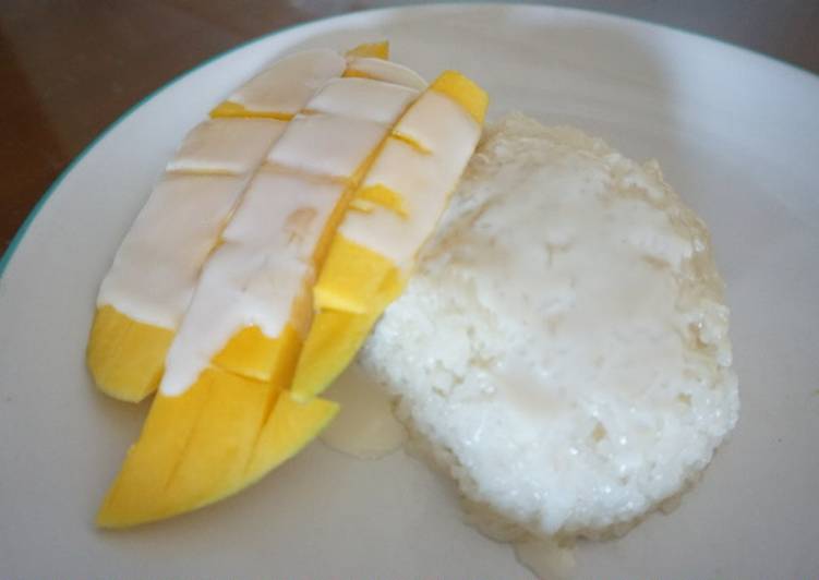Resep Mango Sticky Rice tanpa santan Anti Gagal