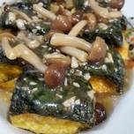 Spinach tofu with mushroom