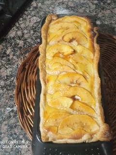 Una foto de Tarta de manzana y queso