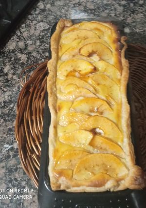 Una foto de Tarta de manzana y queso