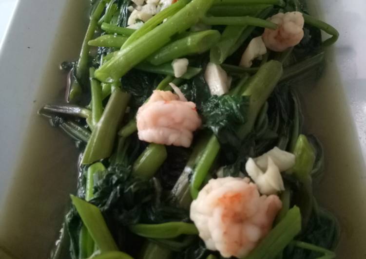 Resep masakan Ca kangkung udang | Resep Bumbu Ca kangkung udang Yang Enak Dan Mudah