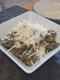 Una foto de Pasta con espirulina vegetariana