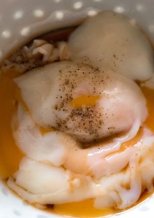A picture of Malaysian Half Boiled egg.