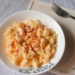 A picture of Chifferi Rigati In Cheese Sauce.