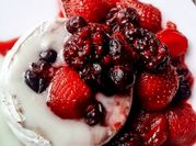 A picture of blueberry cheese cups