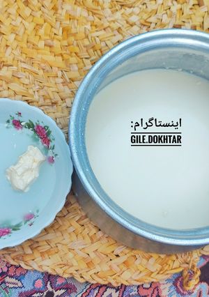 عکسی از دستور دوغ و کره محلی