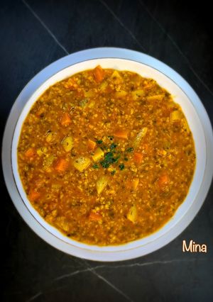 عکسی از دستور سوپ کلم قمری