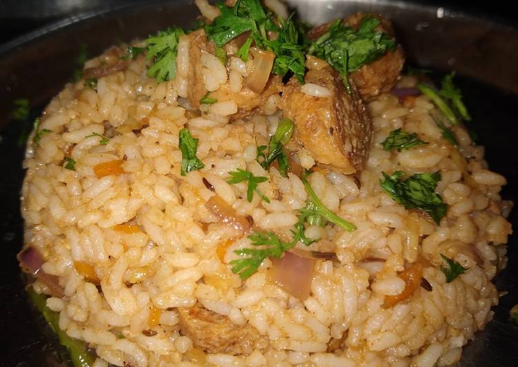 Soya chunk fried rice