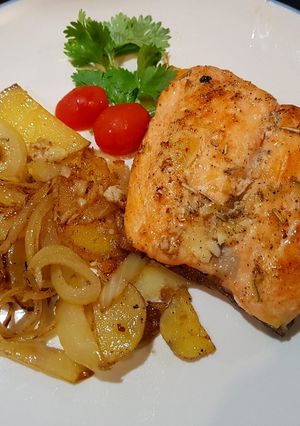 Foto resep Rosemary salmon (easy)