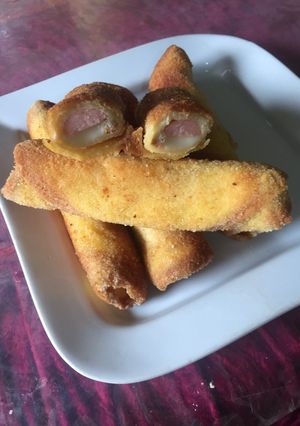Foto resep Roti twar gulung isi mozarella sosis