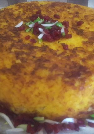 عکسی از دستور ته چین مرغ