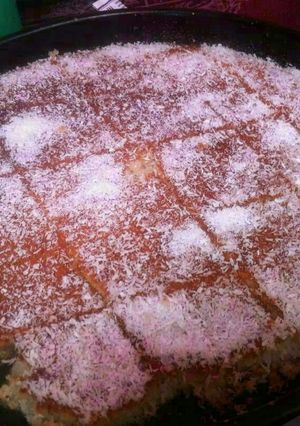 صورة لوصفة بسبوسه بالجوز الهند