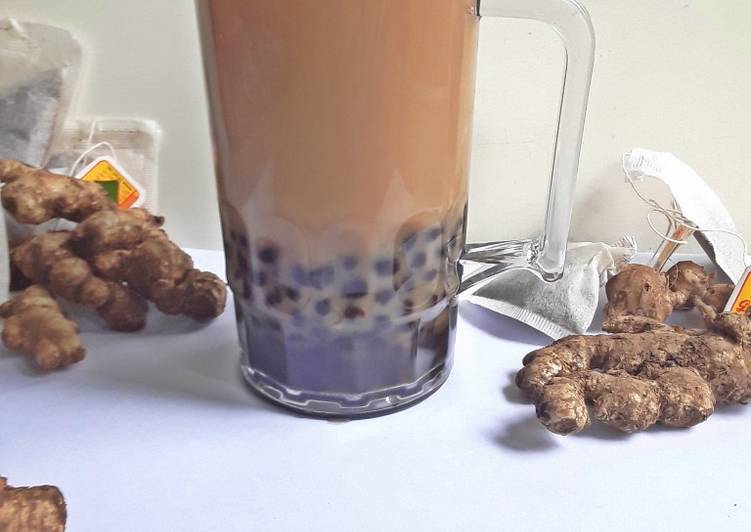 Cara Gampang Membuat Ginger Milk Tea Boba ala Violet Azalea (Revised Version) Anti Gagal