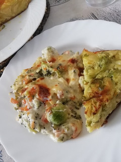Una foto de Verduras con bechamel