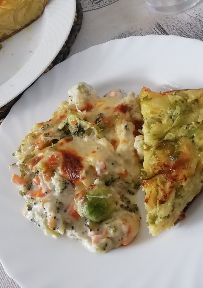 Una foto de Verduras con bechamel