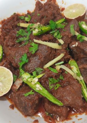 A picture of Simple Mutton karahi.