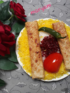 عکسی از دستور کباب کوبیده مرغ تابه ای