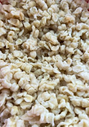 A picture of Spaetzle.