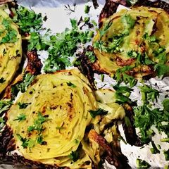 A picture of Roasted flavoured cabbage steak. #teamcontest#bakingclassy.