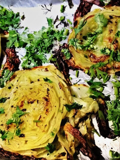 A picture of Roasted flavoured cabbage steak. #teamcontest#bakingclassy.