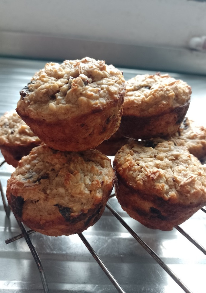 Una foto de Muffins de banana y avena sin azúcar 🍌🍌🍌