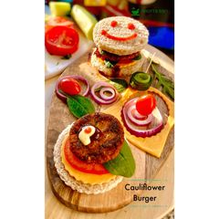 A picture of Cauliflower Burger#NEWYEARNEWYOU.