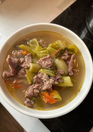 Hình của món Canh dưa thịt bò.