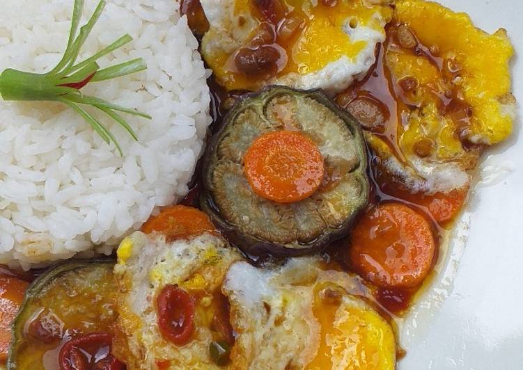 Telor Ceplok Mini & Sayuran Saus Tauco