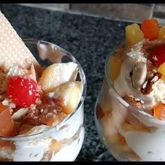 Fruit trifle A picture of Fruit trifle.