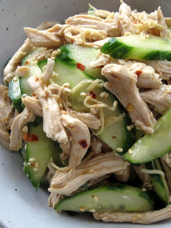 Easy Steps to Prepare Recipe Chicken Cucumber Salad that is So Delicious, Addictive}