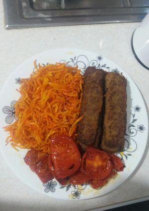 عکسی از دستور خورشت هویج و کباب تابه ای من