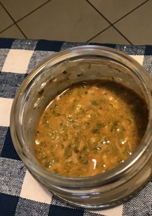 Une photo de Sauce salade à l huile de chorizo et vinaigre balsamique