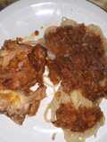 Cabellos de ángel con muslos de pollo