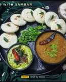 South Indian Rice Idli With Sambar