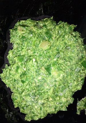 A picture of Kunde in peanut sauce.