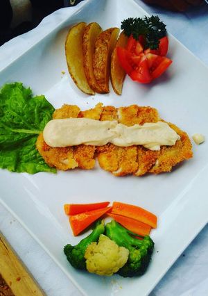 Foto resep Ayam krispi saus putih